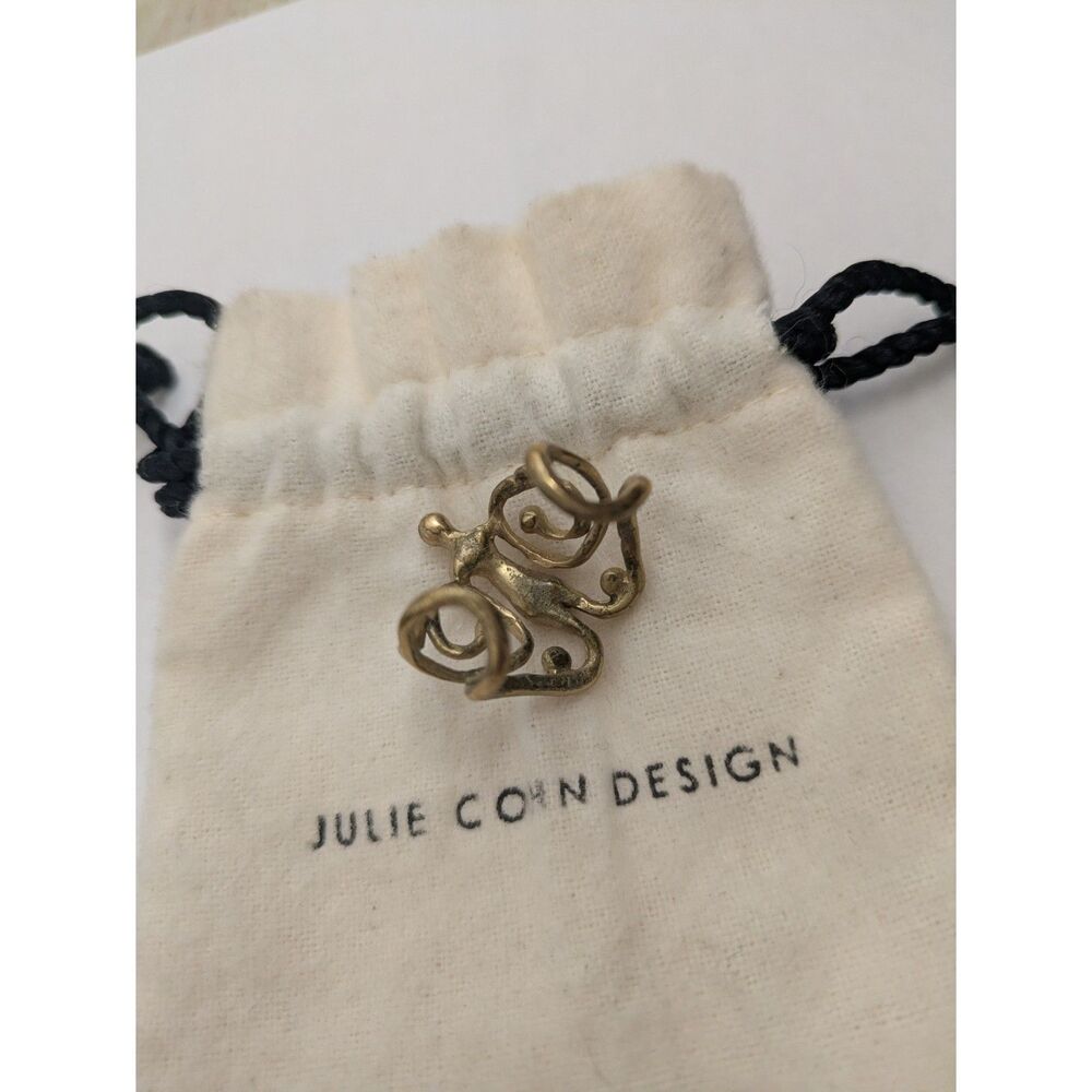 JULIE COHN DESIGN Bronze Ring Gold Abstract Modernist - Picture 5 of 9